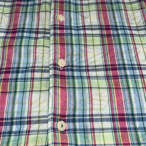 Mens Tommy Bahamas Pink/Blue Striped Shirt Size Medium - Picture 4 of 6